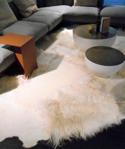 multi-layer- white-rug -shaggy -design, vloerkleed -schapenvacht-kort-langhaar-mix-