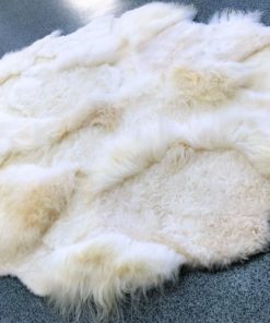 multi-layer WHITE rug shaggy design, Vloerkleed -schapenvacht-kort-langhaar-mix-