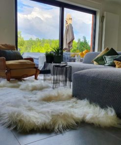 Onnauwkeurig persoon Kamer Donja HD IJslands schapenvacht tapijt vloerkleed wit multimix shaggy 160 /  220 cm – Het Millus Handelshuis
