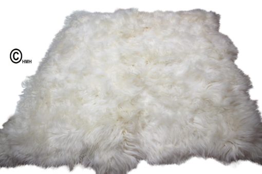 schapenvacht vloerkleed-langhaar wit