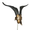 A design piece, handmade Dutch country  goat with long horns
