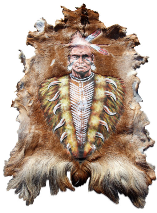 geitenhuid-hand beschilderd indiaan