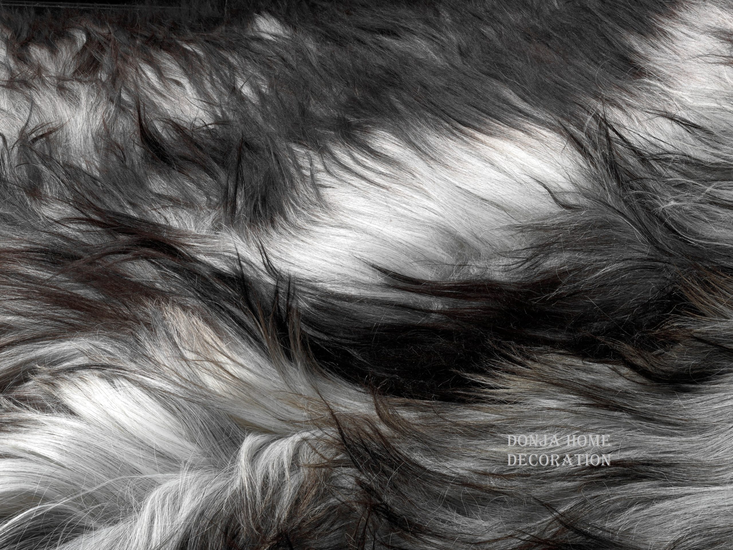 Donja HD vloerkleed tapijt IJslands schapenvacht grijs –