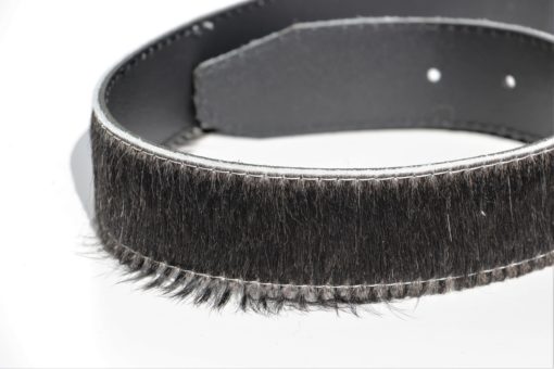 koehuid-leder-riem-zwart-wit-