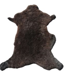lamsvacht-zwart-bruin met zachte wol