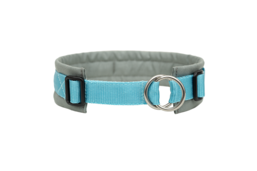 annyx-halsband-half check-zonder ketting-grijs-ijsblauw